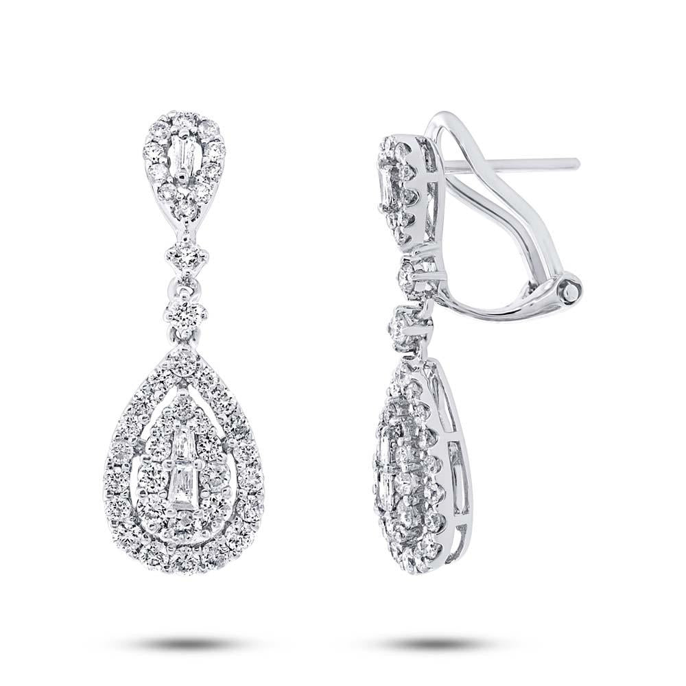 18k White Gold Diamond Earring - 1.41ct
