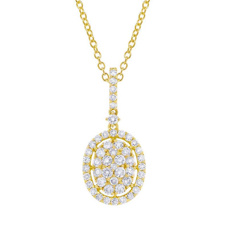 18k Yellow Gold Diamond Pendant - 0.98ct