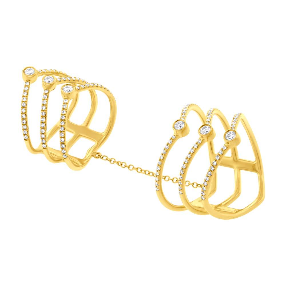 14k Yellow Gold Diamond Lady's Ring - 0.56ct