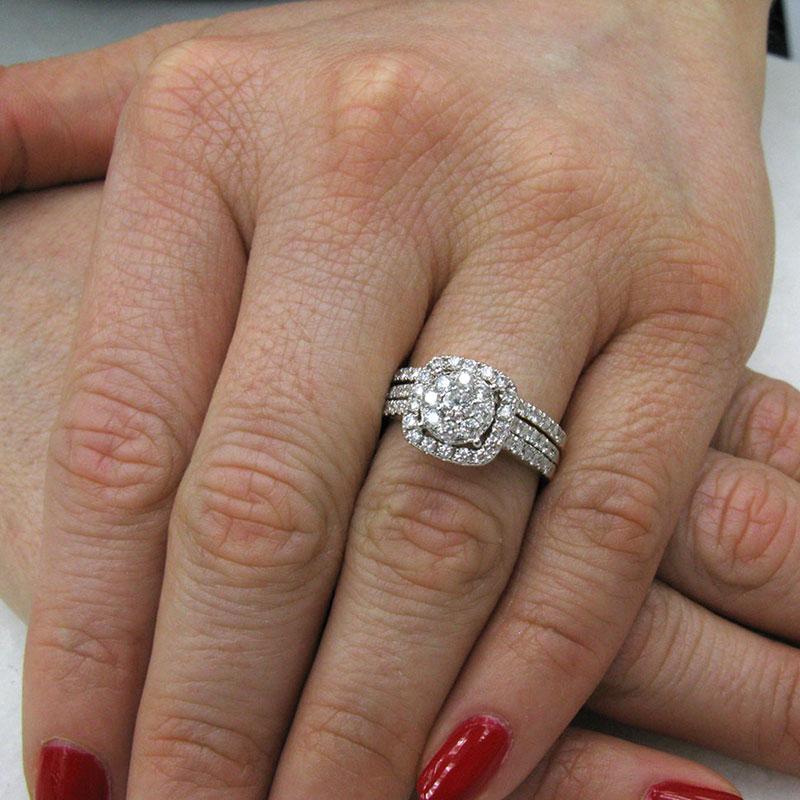 14k Yellow Gold Diamond Lady's Ring 2-pc - 1.06ct