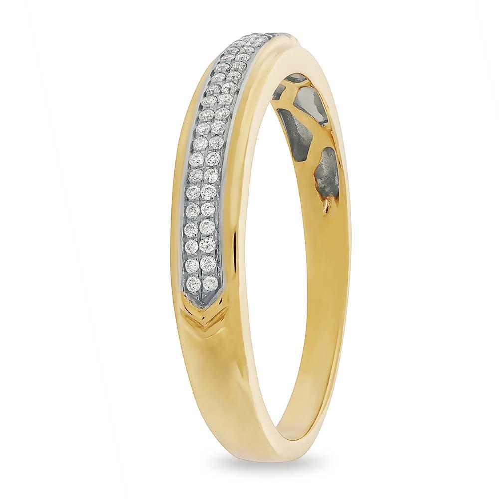14k Yellow Gold Diamond Lady's Band - 0.09ct