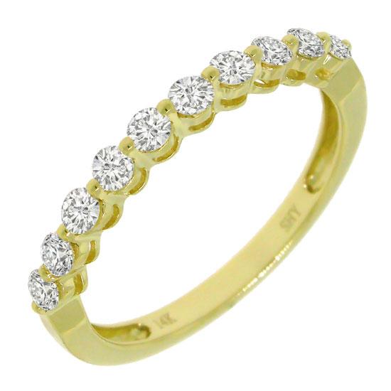 14k Yellow Gold Diamond Lady's Band