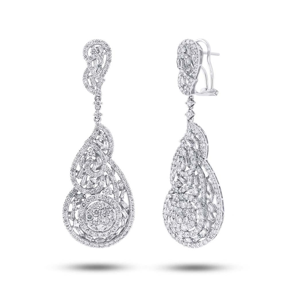 18k White Gold Diamond Earring - 5.45ct