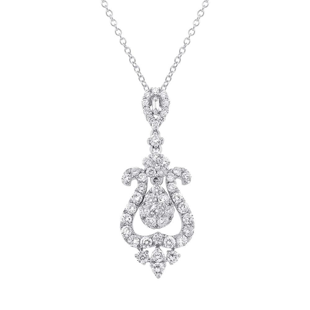 18k White Gold Diamond Pendant - 1.37ct