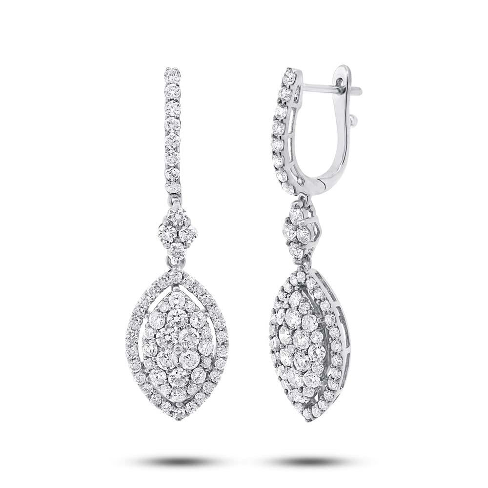 18k White Gold Diamond Earring - 2.27ct
