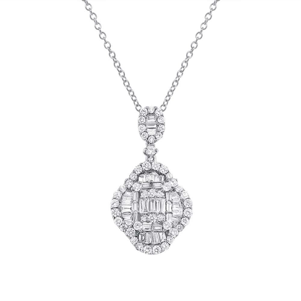 18k White Gold Diamond Pendant - 1.55ct