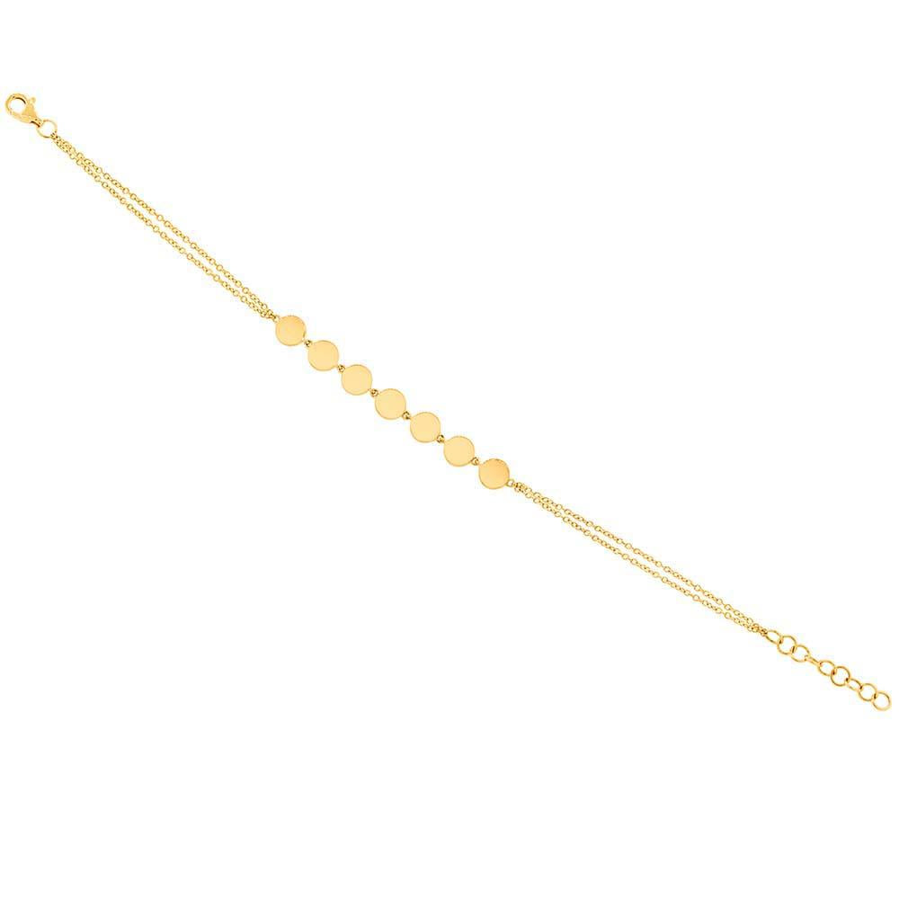 14k Yellow Gold Circle Bracelet