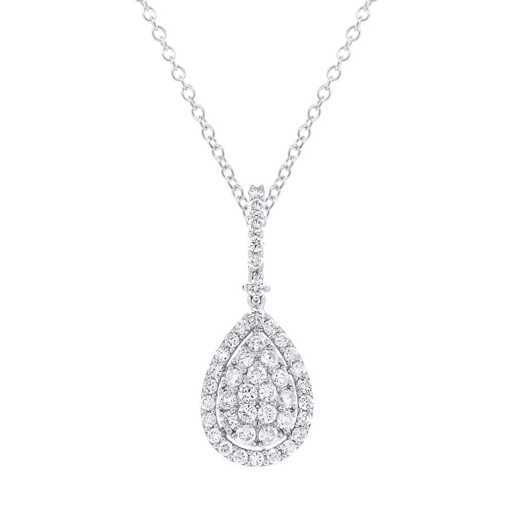 18k White Gold Diamond Pendant - 1.18ct