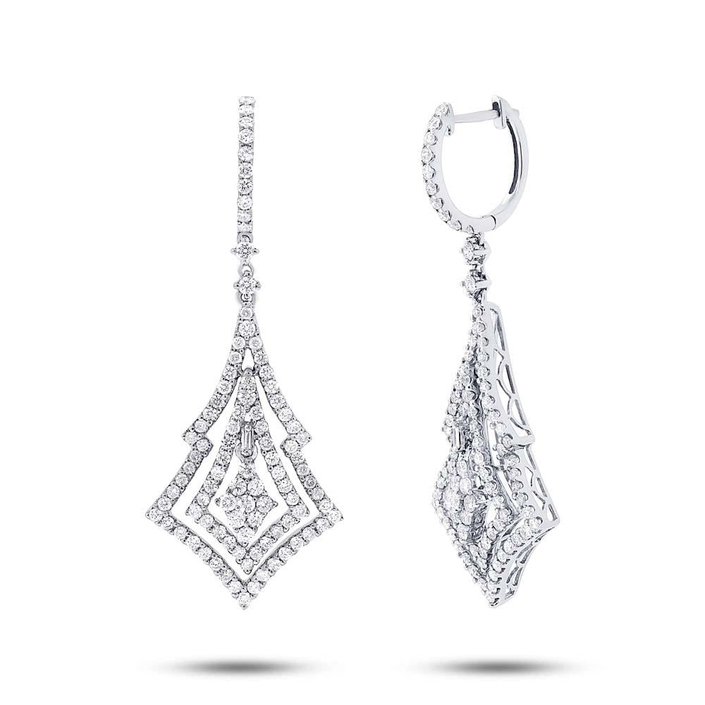 18k White Gold Diamond Earring - 2.40ct