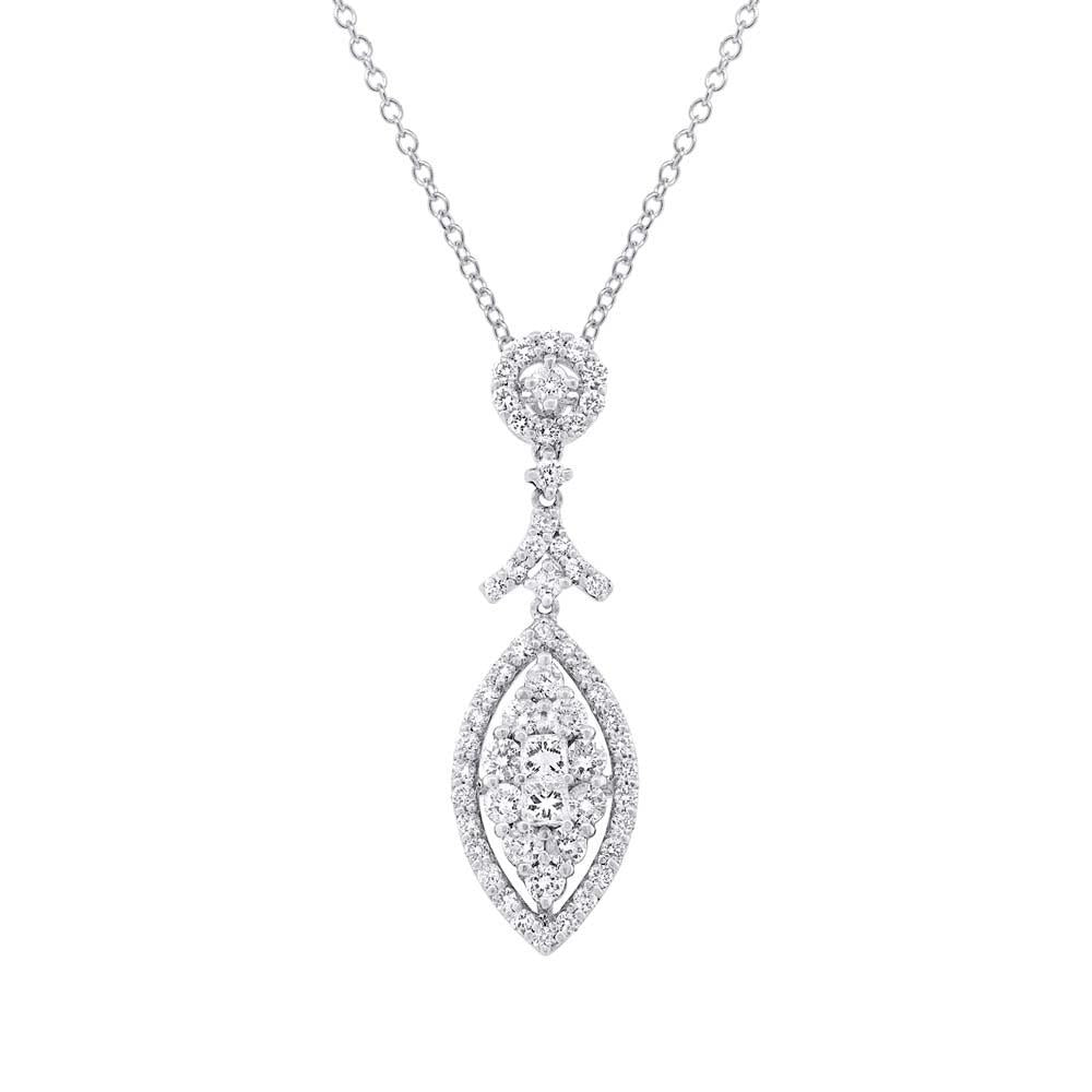 18k White Gold Diamond Pendant - 1.40ct