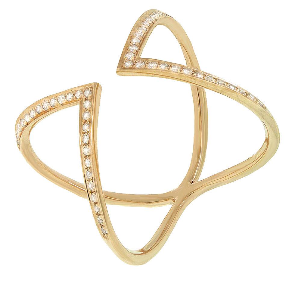 14k Yellow Gold Diamond Lady's Ring Size 6 - 0.17ct