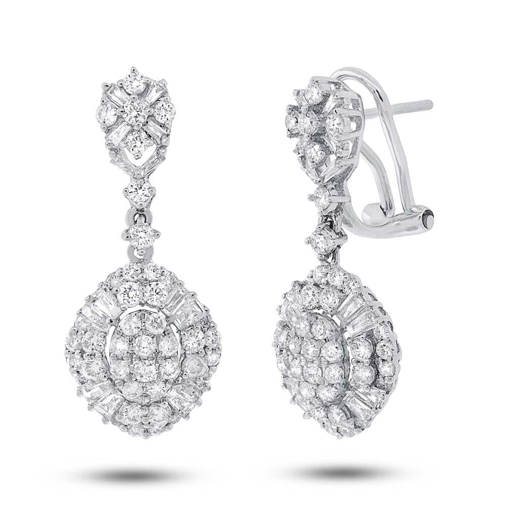 18k White Gold Diamond Earring - 2.14ct
