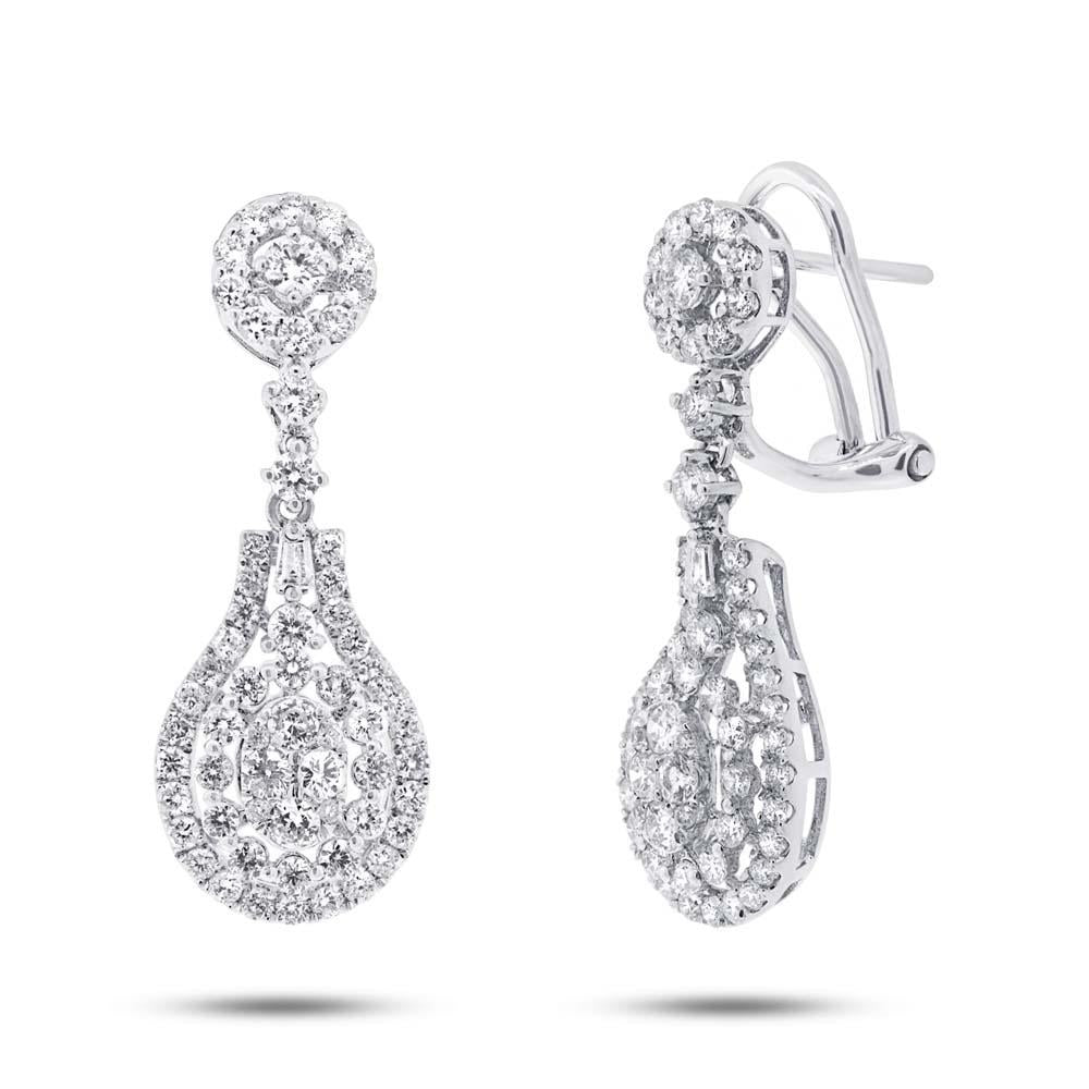 18k White Gold Diamond Earring - 1.85ct