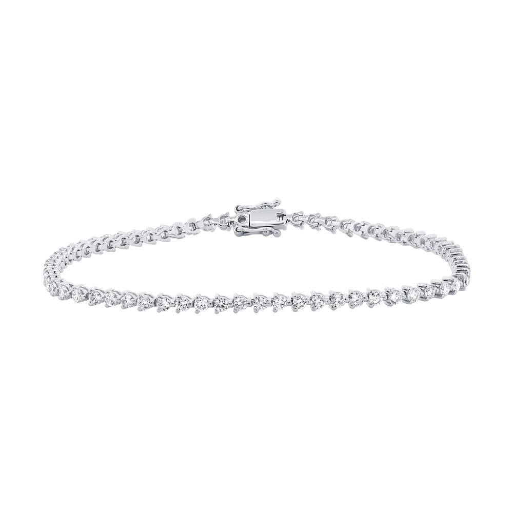 18k White Gold Diamond Tennis Bracelet - 2.71ct