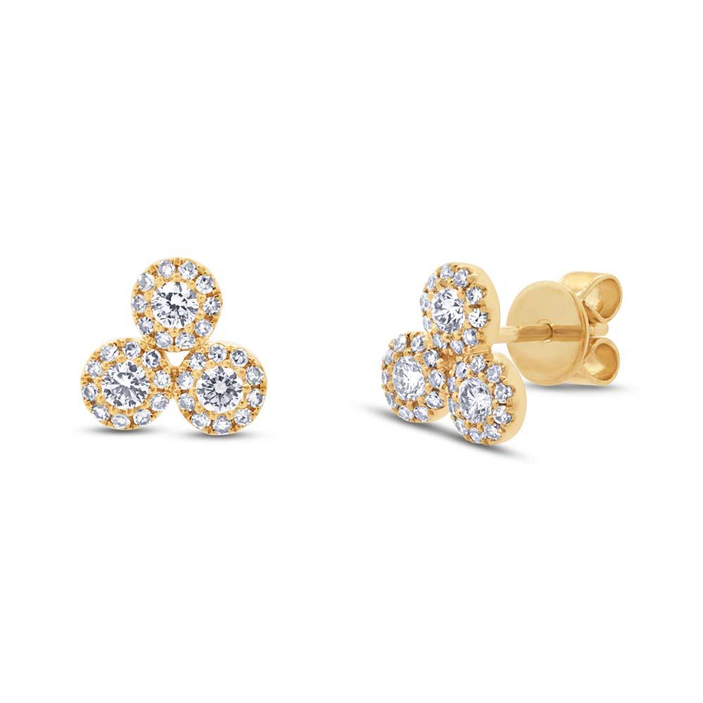 14k Yellow Gold Diamond Earring - 0.46ct