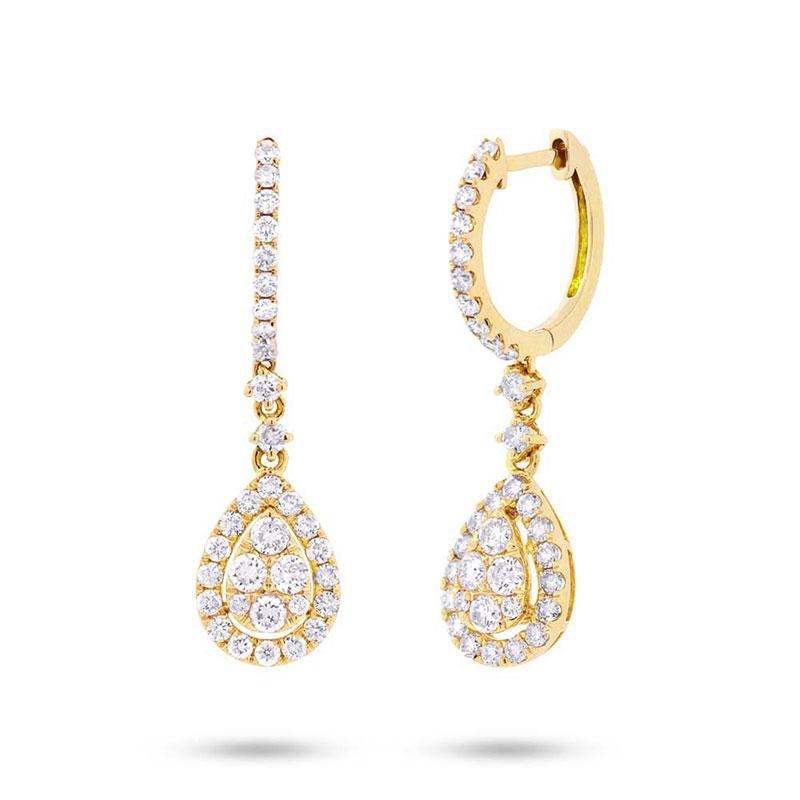 18k Yellow Gold Diamond Earring - 1.20ct