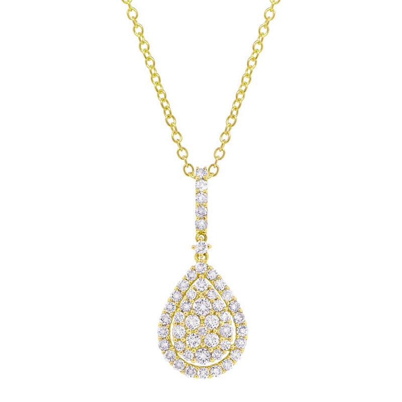18k Yellow Gold Diamond Pendant - 1.19ct