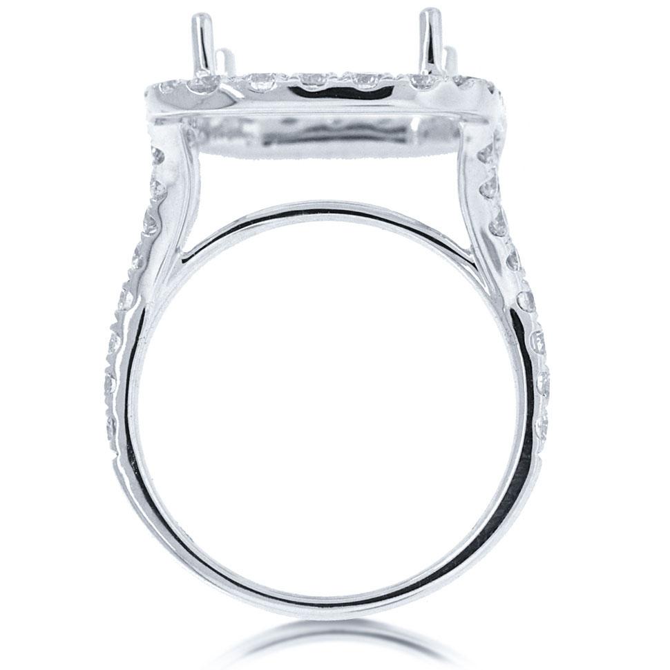 18k White Gold Diamond Semi-mount Ring - 1.46ct