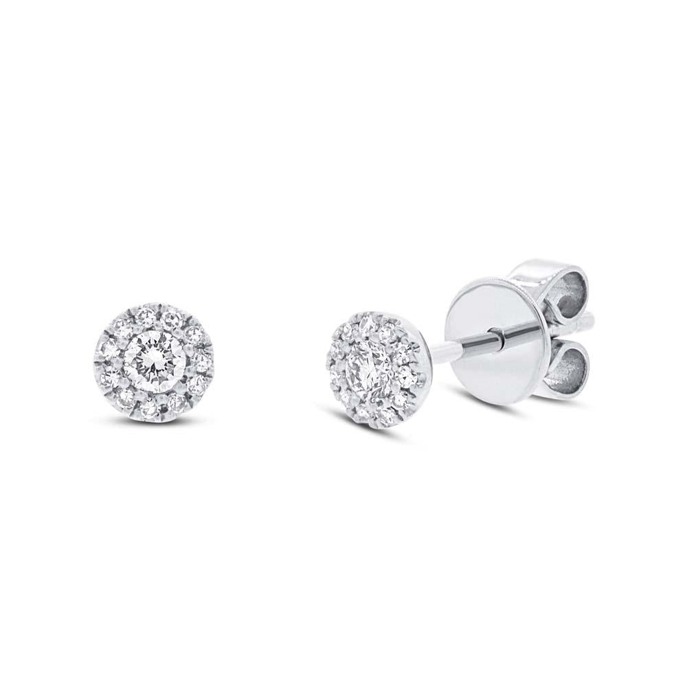 14k White Gold Diamond Stud Earring - 0.17ct
