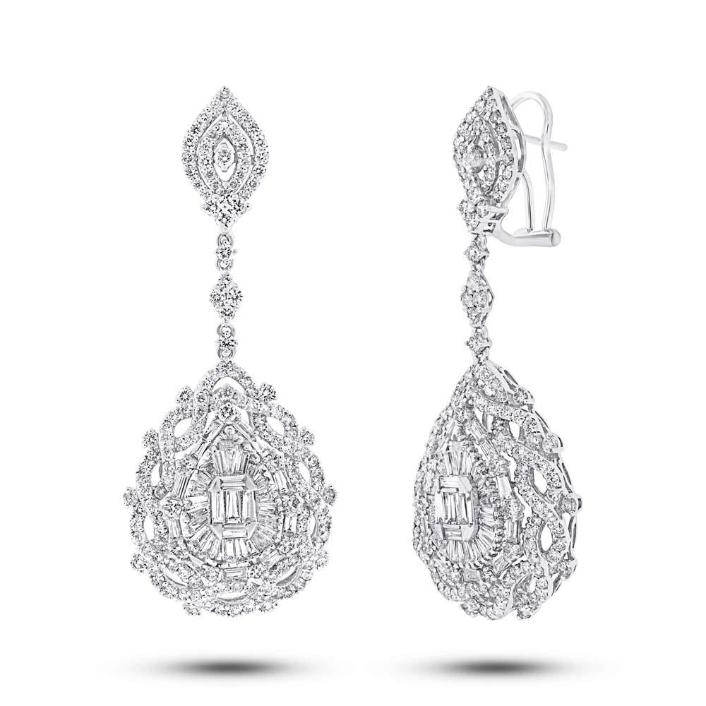 18k White Gold Diamond Earring - 7.17ct