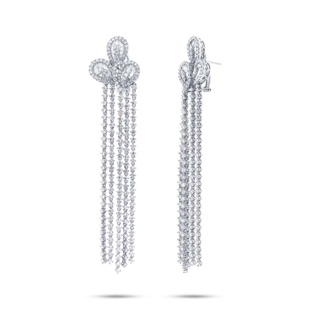 18k White Gold Diamond Chandelier Earring - 11.27ct