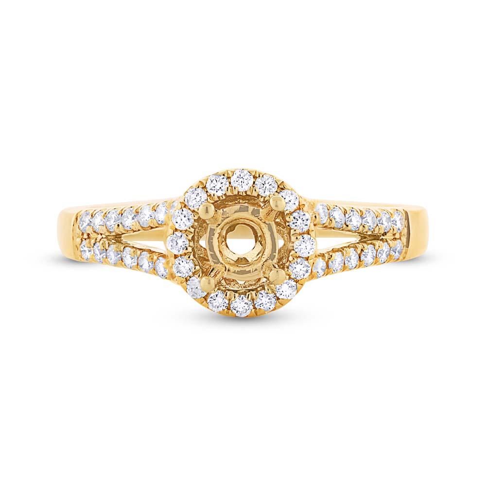 14k Yellow Gold Diamond Semi-mount Ring - 0.29ct