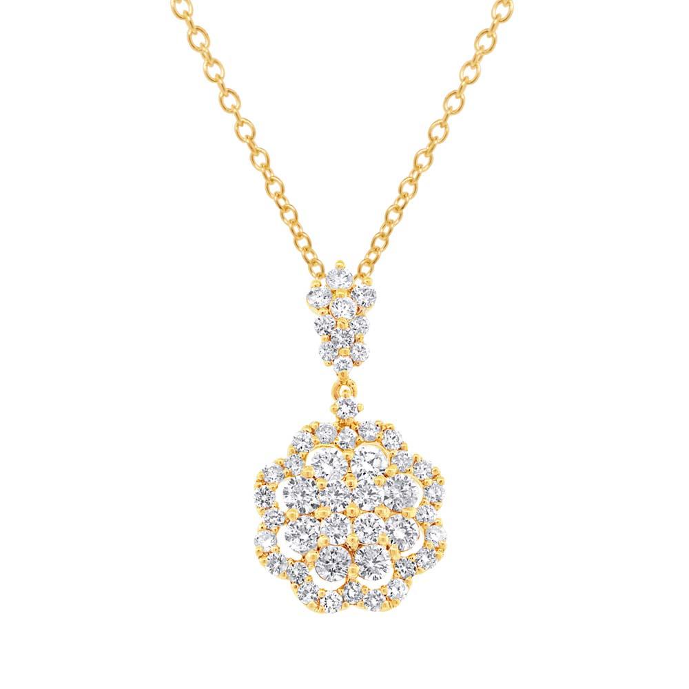 18k Yellow Gold Diamond Pendant - 1.54ct