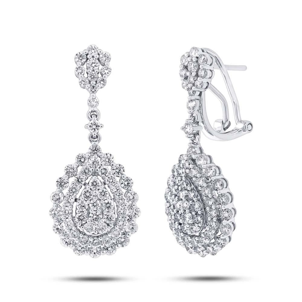 18k White Gold Diamond Earring - 2.78ct