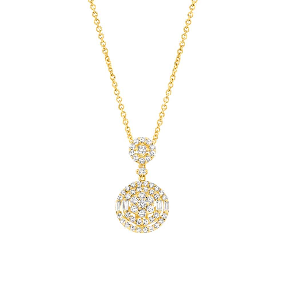18k Yellow Gold Diamond Pendant - 1.05ct