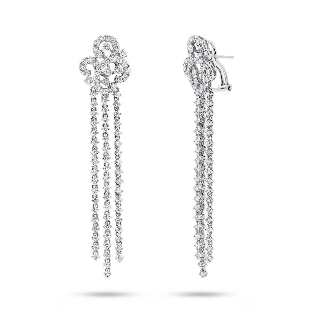 18k White Gold Diamond Earring - 4.53ct