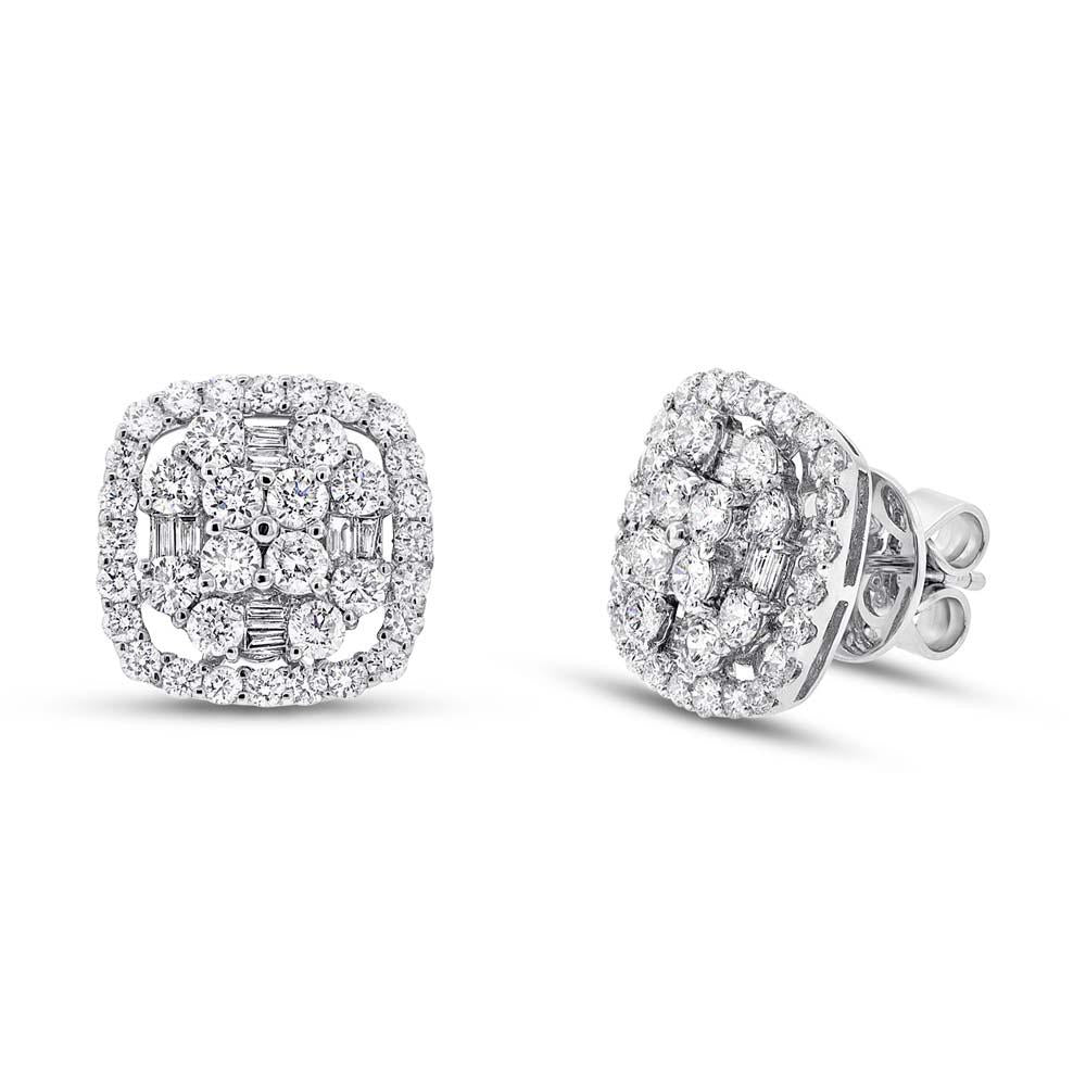 18k White Gold Diamond Earring - 1.95ct