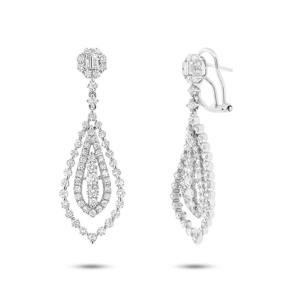 18k White Gold Diamond Earring - 2.90ct