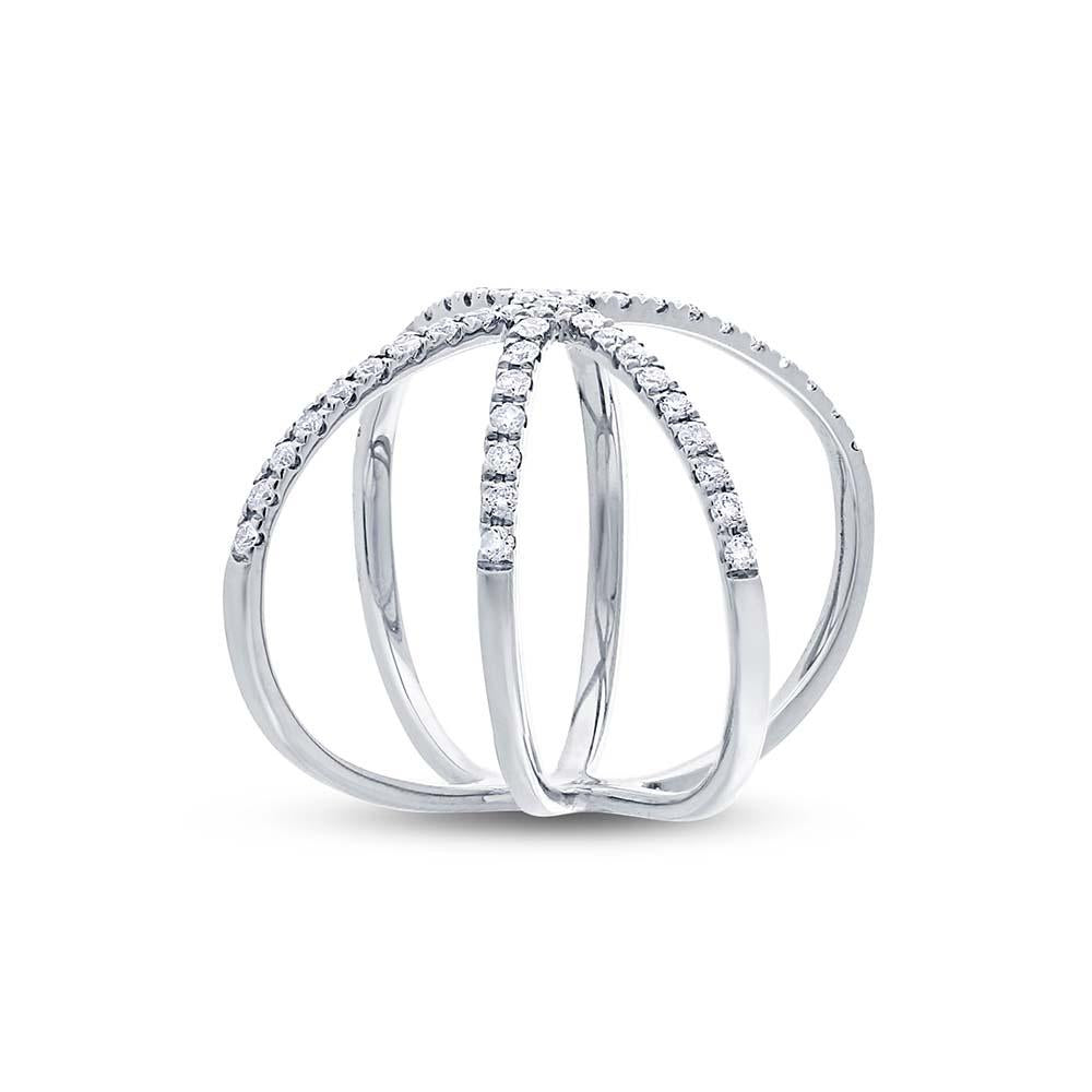 14k White Gold Diamond Lady's Ring - 0.51ct