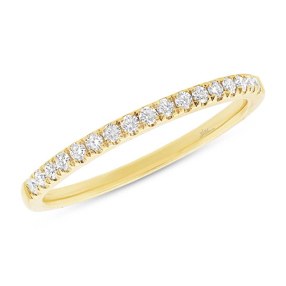 14k Yellow Gold Diamond Lady's Band