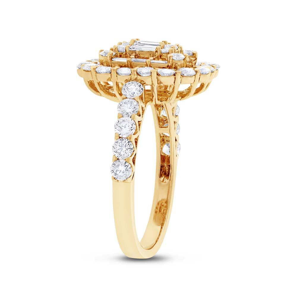 18k Yellow Gold Diamond Lady's Ring - 1.77ct