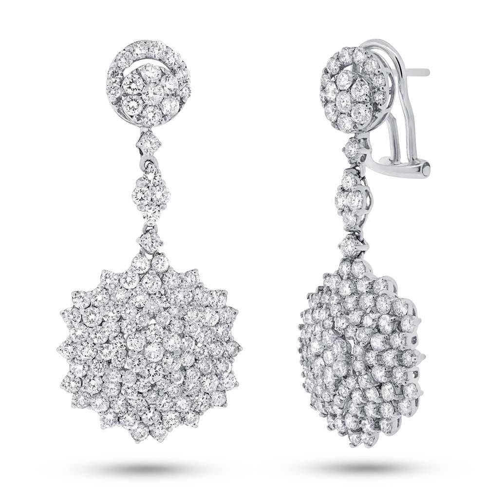 18k White Gold Diamond Earring - 5.37ct