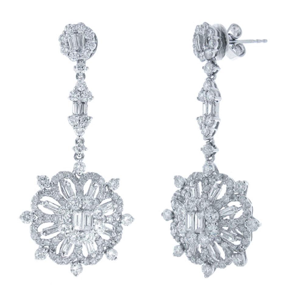 18k White Gold Diamond Earring - 4.64ct