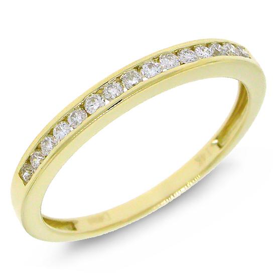 14k Yellow Gold Diamond Lady's Band - 0.19ct