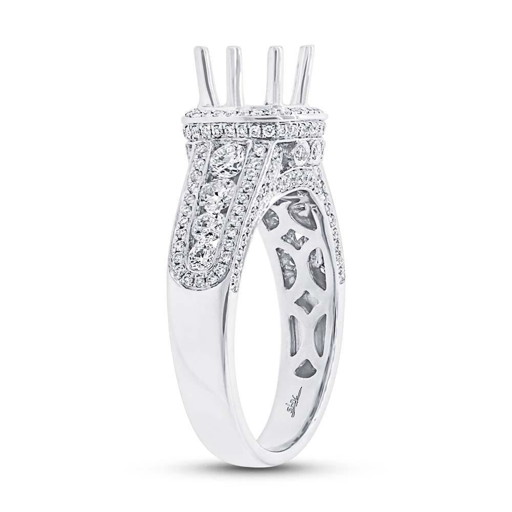 18k White Gold Diamond Semi-mount Ring - 0.93ct