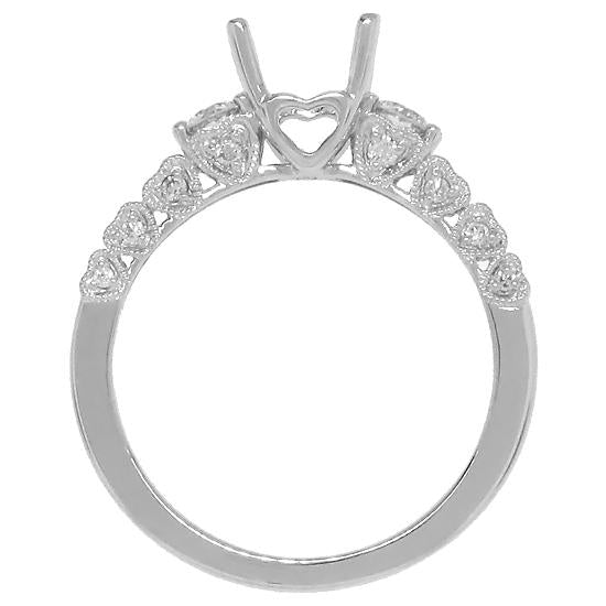 18k White Gold Diamond Semi-mount Ring - 0.45ct