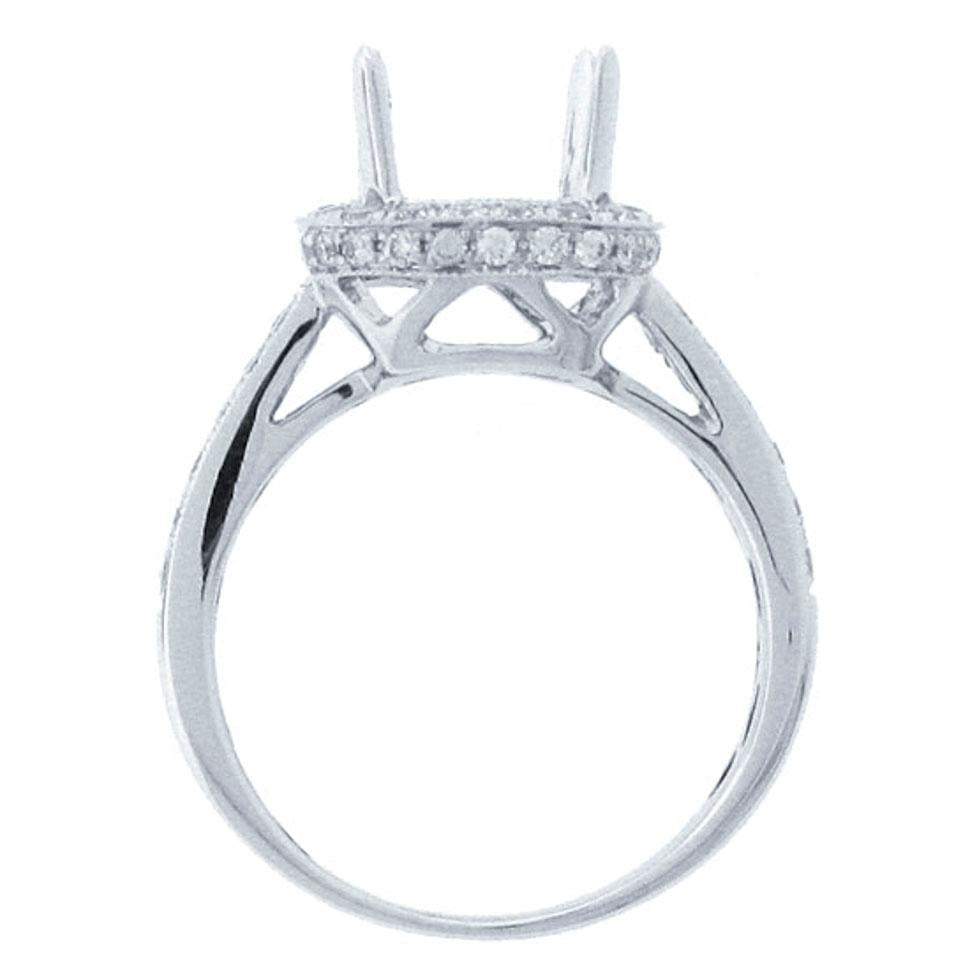 18k White Gold Diamond Semi-mount Ring - 0.80ct