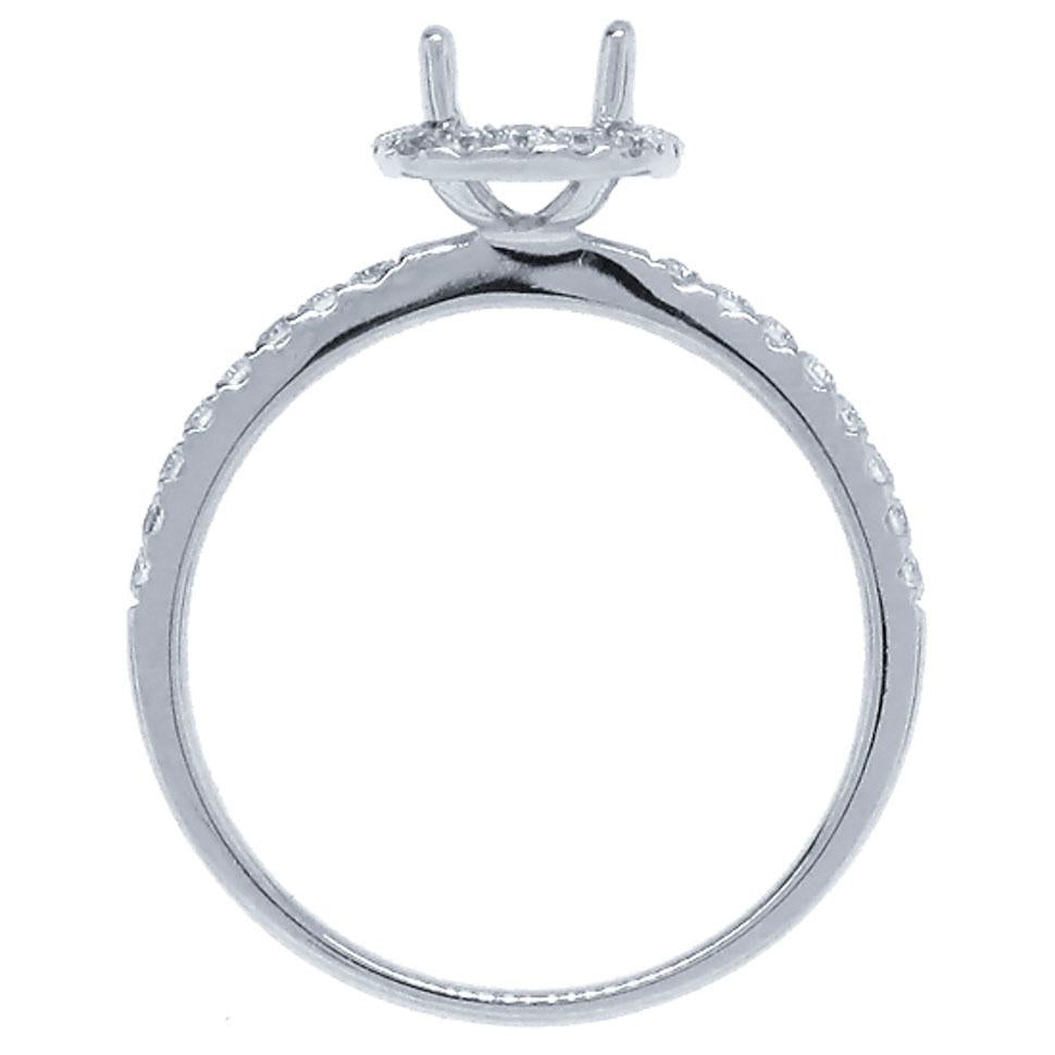 14k White Gold Diamond Semi-mount Ring - 0.35ct