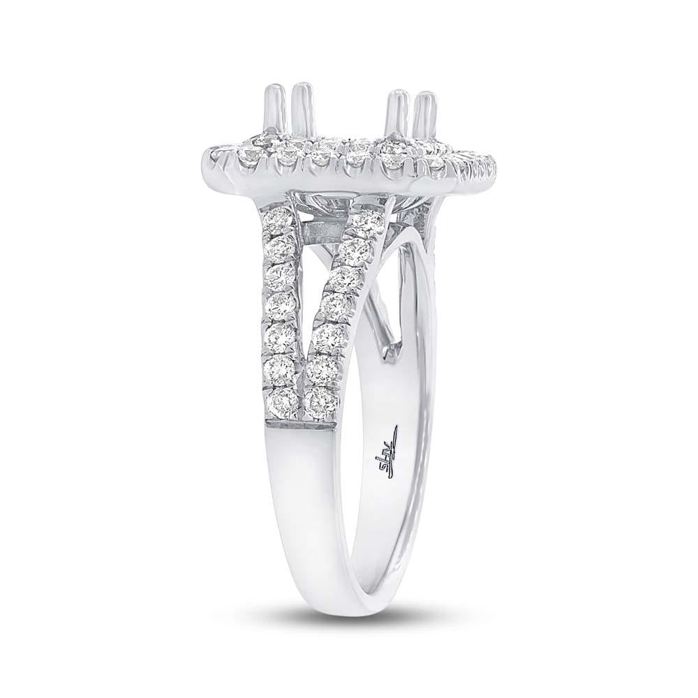 14k White Gold Diamond Semi-mount Ring - 1.01ct