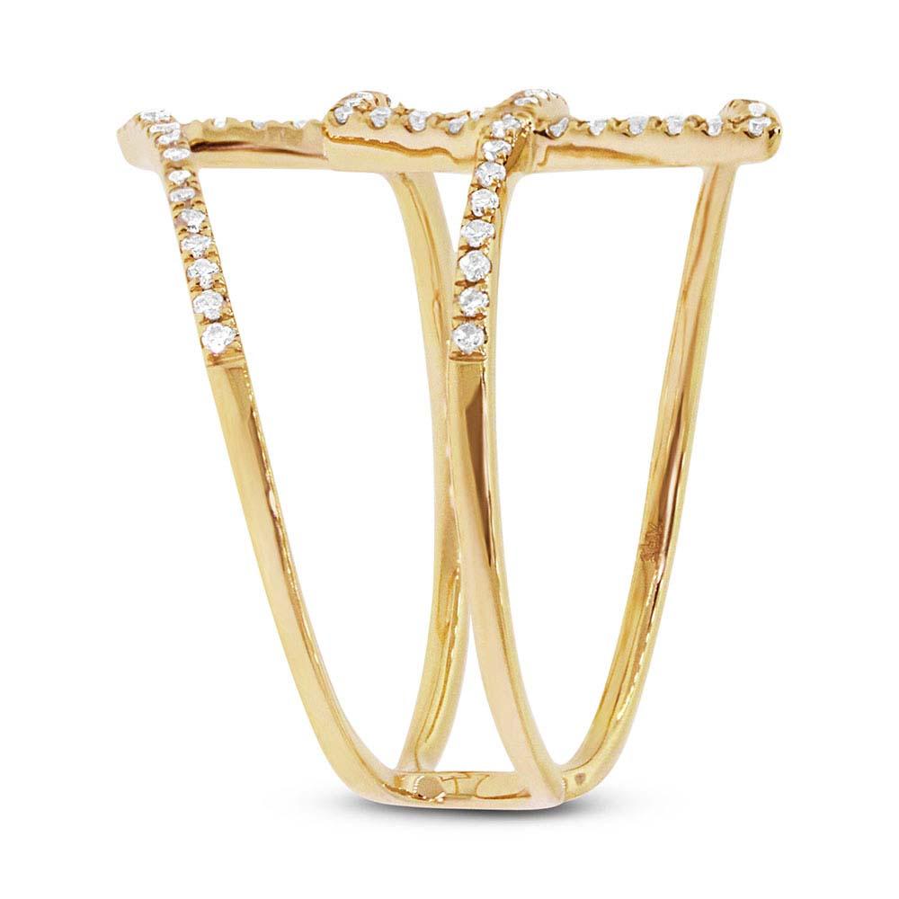 14k Yellow Gold Diamond Lady's Ring - 0.30ct