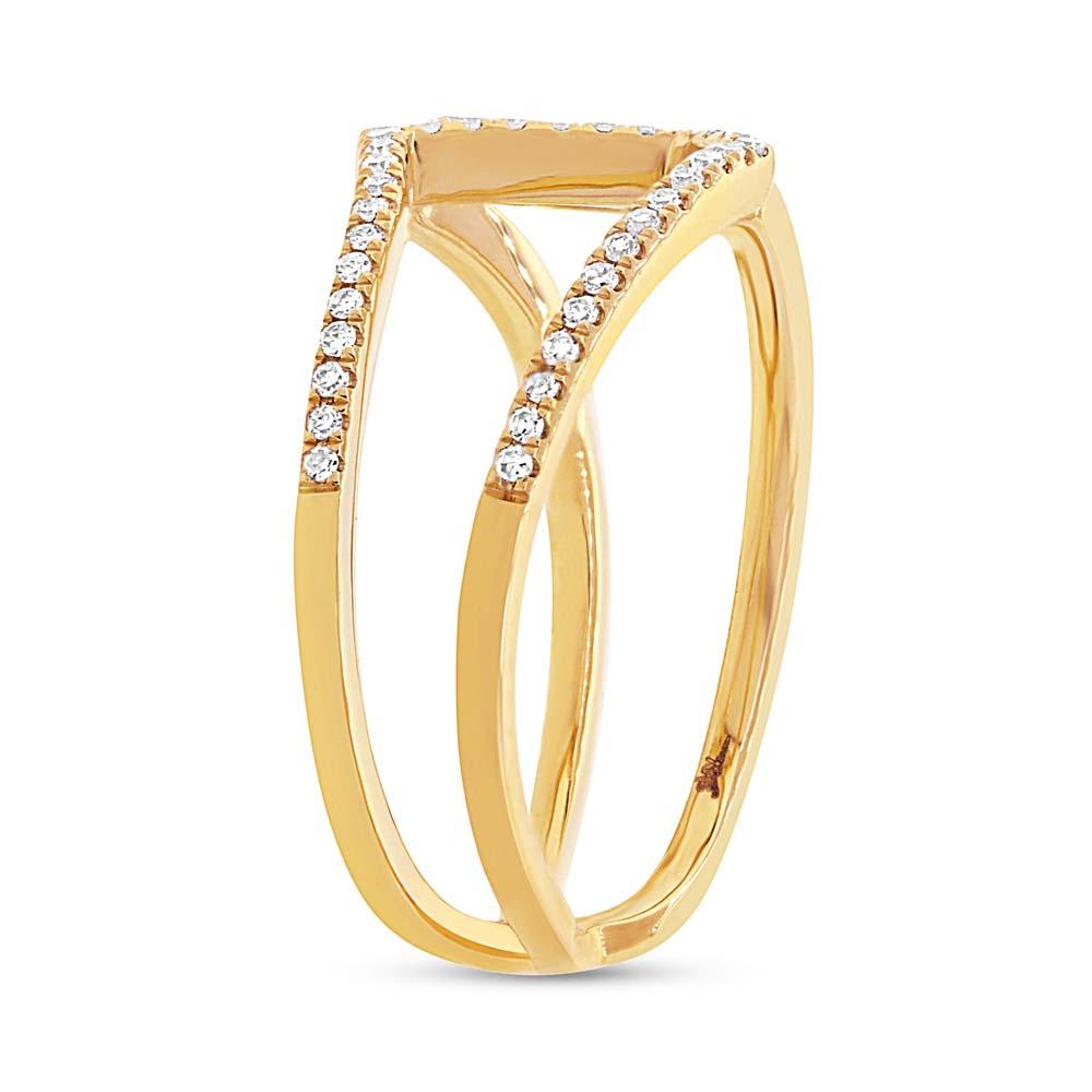 14k Yellow Gold Diamond Lady's Ring - 0.24ct