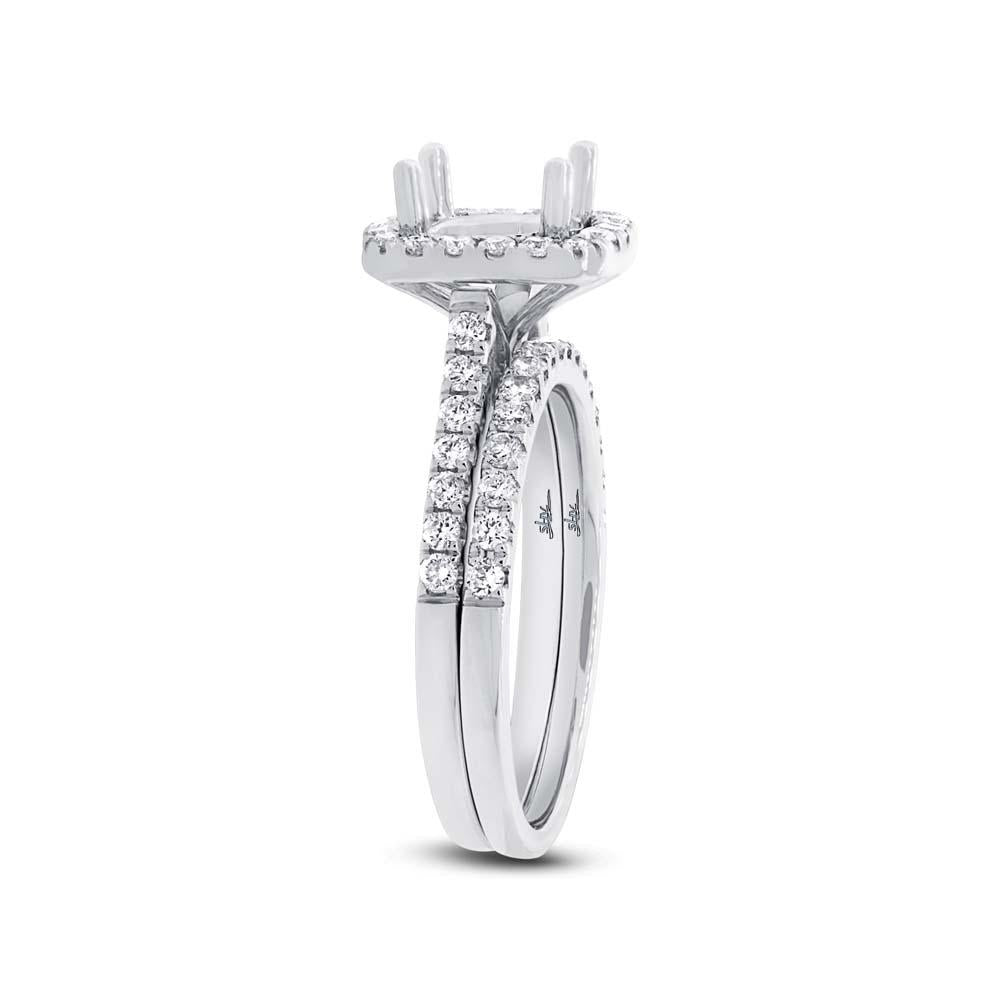 14k White Gold Diamond Semi-mount Ring 2-pc - 0.68ct