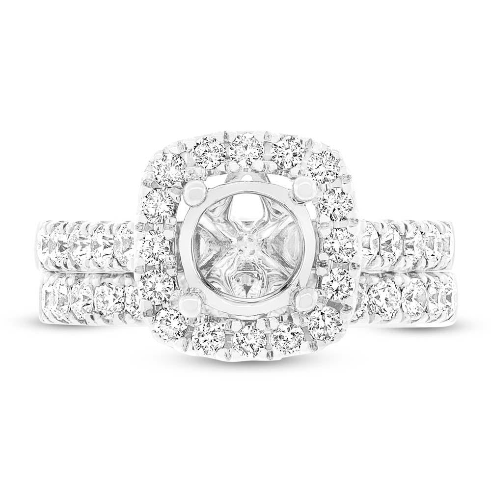 14k White Gold Diamond Semi-mount Ring 2-pc - 1.25ct