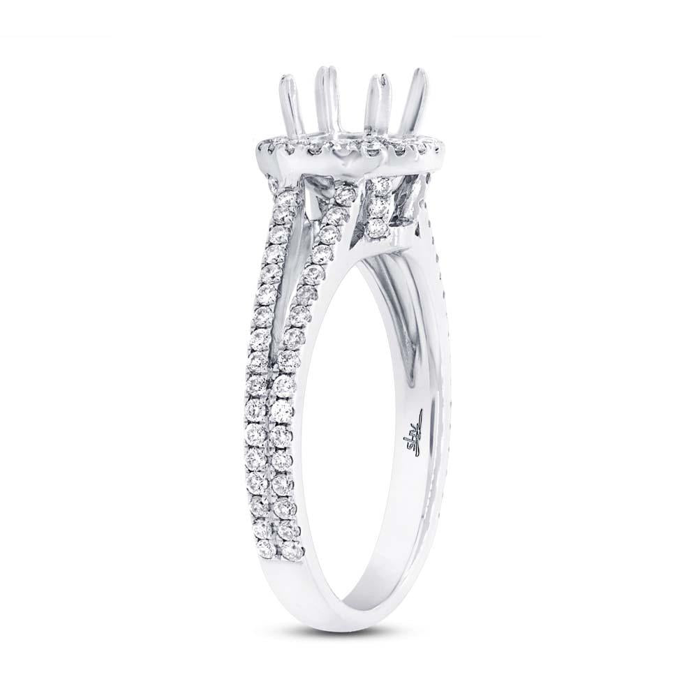 18k White Gold Diamond Semi-mount Ring - 0.55ct