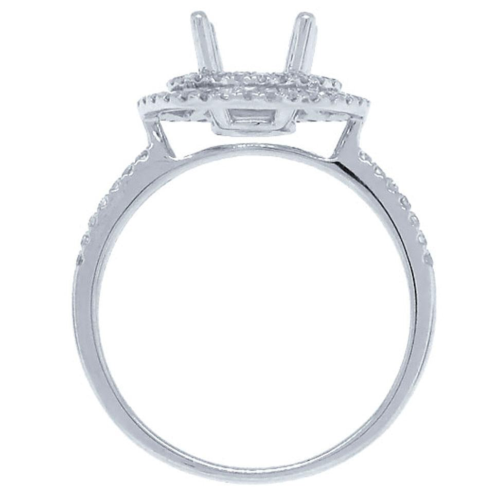 14k White Gold Diamond Semi-mount Ring - 0.37ct