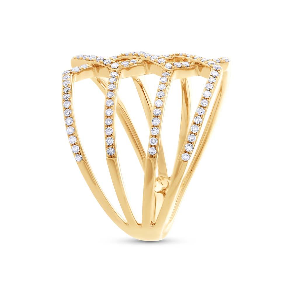 14k Yellow Gold Diamond Lady's Ring - 0.35ct